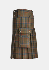 Utility_Spencer_Tartan_5315_kilt_left_image_with_pleated_design_and_adjustable_buckles_for_men