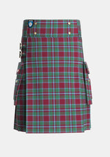 Utility_Spens_Spence_Tartan_1671_kilt_front_image_with_pleated_design_and_adjustable_buckles_for_men