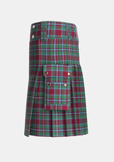 Utility_Spens_Spence_Tartan_1671_kilt_left_image_with_pleated_design_and_adjustable_buckles_for_men