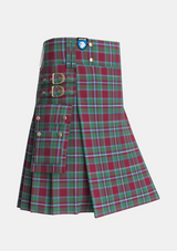 Utility_Spens_Spence_Tartan_1671_kilt_side_image_with_pleated_design_and_adjustable_buckles_for_men