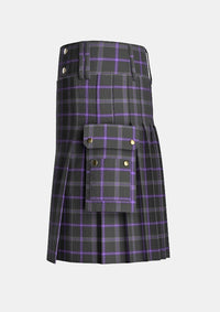 Utility_Spirit_of_Loch_Earn_Tartan_13609_kilt_left_image_with_pleated_design_and_adjustable_buckles_for_men