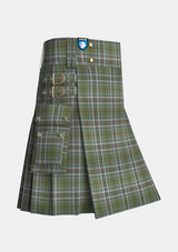 Utility_Spirit_of_Loch_Ness_tartan_13611_kilt_side_image_with_pleated_design_and_adjustable_buckles_for_men
