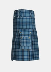 Utility_St_Andrews_Earl_of_tartan_85_kilt_left_image_with_pleated_design_and_adjustable_buckles_for_men