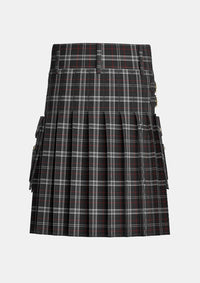 Utility_St_Mirren_Tartan_3831_kilt_back_image_with_pleated_design_and_adjustable_buckles_for_men