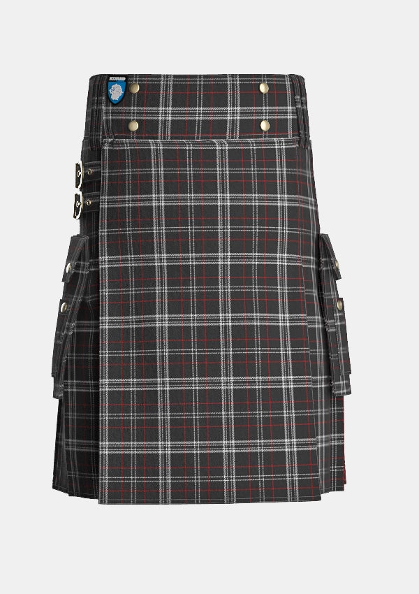 Utility_St_Mirren_Tartan_3831_kilt_front_image_with_pleated_design_and_adjustable_buckles_for_men