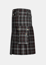 Utility_St_Mirren_Tartan_3831_kilt_left_image_with_pleated_design_and_adjustable_buckles_for_men