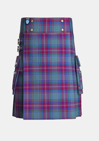 Utility_Steele_William_Habib_Tartan_12597_kilt_front_image_with_pleated_design_and_adjustable_buckles_for_men