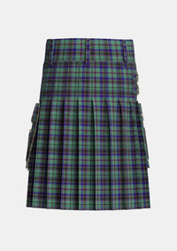 Utility_Stephenson_2_Tartan_517_kilt_back_image_with_pleated_design_and_adjustable_buckles_for_men