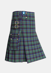 Utility_Stephenson_2_Tartan_517_kilt_side_image_with_pleated_design_and_adjustable_buckles_for_men