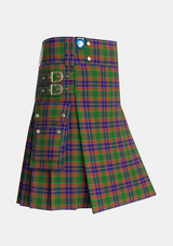 Utility_Stevenson_Personal_Tartan_1558_kilt_side_image_with_pleated_design_and_adjustable_buckles_for_men