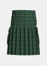 Utility_Stewart_Hunting_1_Tartan_1916_kilt_back_image_with_pleated_design_and_adjustable_buckles_for_men