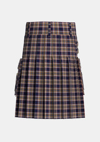 Utility_Stewart_Navy_2_Tartan_2795_kilt_back_image_with_pleated_design_and_adjustable_buckles_for_men