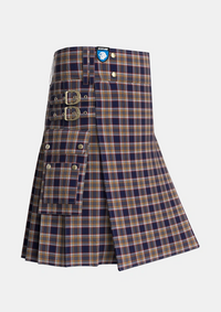 Utility_Stewart_Navy_2_Tartan_2795_kilt_side_image_with_pleated_design_and_adjustable_buckles_for_men