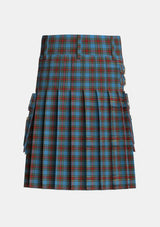 Utility_Stewart_Royal_Blue_Tartan_55_kilt_back_image_with_pleated_design_and_adjustable_buckles_for_men