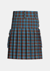 Utility_Stewart_Royal_Blue_Tartan_55_kilt_back_image_with_pleated_design_and_adjustable_buckles_for_men