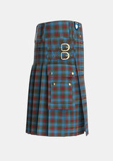 Utility_Stewart_Royal_Blue_Tartan_55_kilt_right_image_with_pleated_design_and_adjustable_buckles_for_men