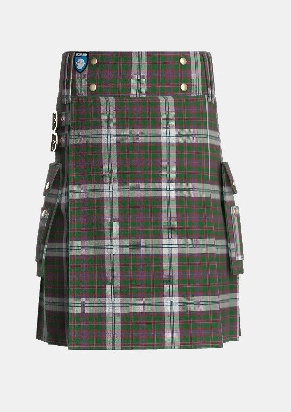 Utility_Stewart_of_Appin_Dress_1_Tartan_924_kilt_front_image_with_pleated_design_and_adjustable_buckles_for_men