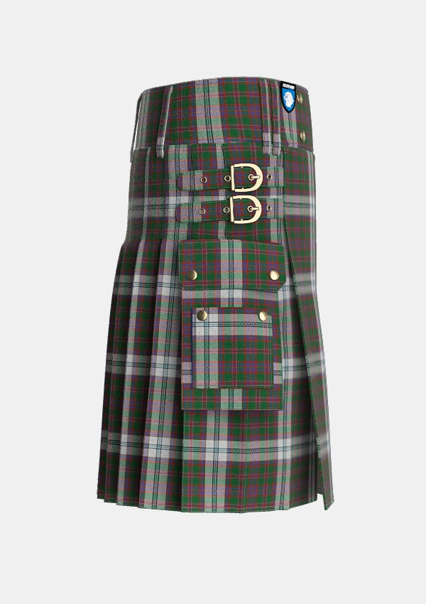 Utility_Stewart_of_Appin_Dress_1_Tartan_924_kilt_right_image_with_pleated_design_and_adjustable_buckles_for_men