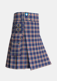 Utility_Stewart_of_Appin_Hunting_Dress_Tartan_481_kilt_side_image_with_pleated_design_and_adjustable_buckles_for_men