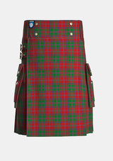 Utility_Stewart_of_Appin_Tartan_839_kilt_front_image_with_pleated_design_and_adjustable_buckles_for_men