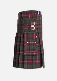 Utility_Stewart_of_Bute_Hunting_Tartan_5175_kilt_right_image_with_pleated_design_and_adjustable_buckles_for_men