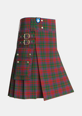 Utility_Stewart_of_Urrard_Tartan_898_kilt_side_image_with_pleated_design_and_adjustable_buckles_for_men