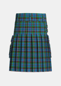 Utility_Stinson_Tartan_438_kilt_back_image_with_pleated_design_and_adjustable_buckles_for_men