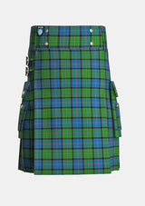 Utility_Stirling_tartan_6759_kilt_front_image_with_pleated_design_and_adjustable_buckles_for_men