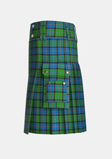 Utility_Stirling_tartan_6759_kilt_left_image_with_pleated_design_and_adjustable_buckles_for_men