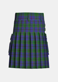 Utility_Strachan_Tartan_2601_kilt_back_image_with_pleated_design_and_adjustable_buckles_for_men