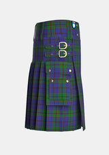 Utility_Strachan_Tartan_2601_kilt_right_image_with_pleated_design_and_adjustable_buckles_for_men