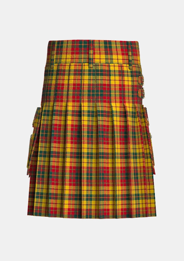 Utility_Strathearn_Tartan_1890_kilt_back_image_with_pleated_design_and_adjustable_buckles_for_men