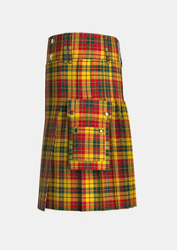 Utility_Strathearn_Tartan_1890_kilt_left_image_with_pleated_design_and_adjustable_buckles_for_men