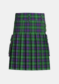 Utility_Sutherland_2_Tartan_930_kilt_back_image_with_pleated_design_and_adjustable_buckles_for_men