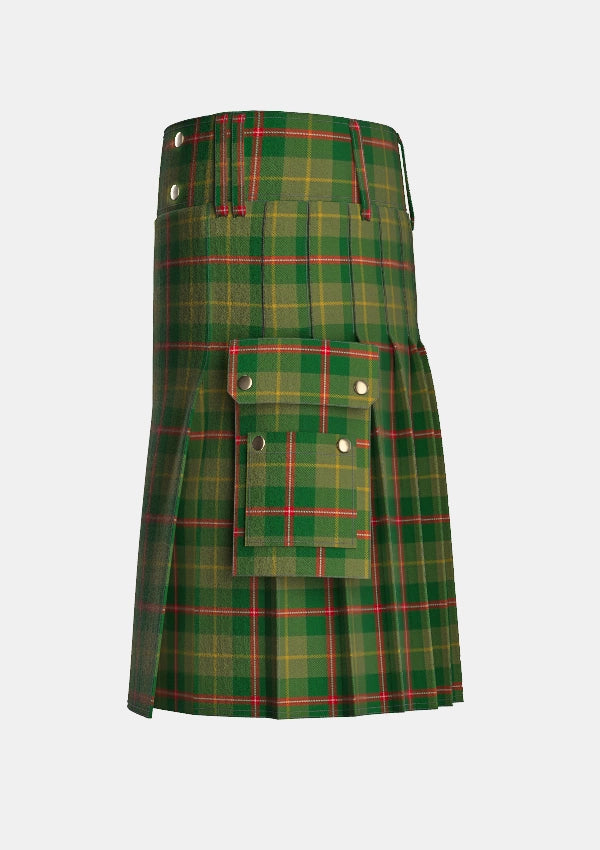 Utility_Symington_Tartan_7178_kilt_left_image_with_pleated_design_and_adjustable_buckles_for_men