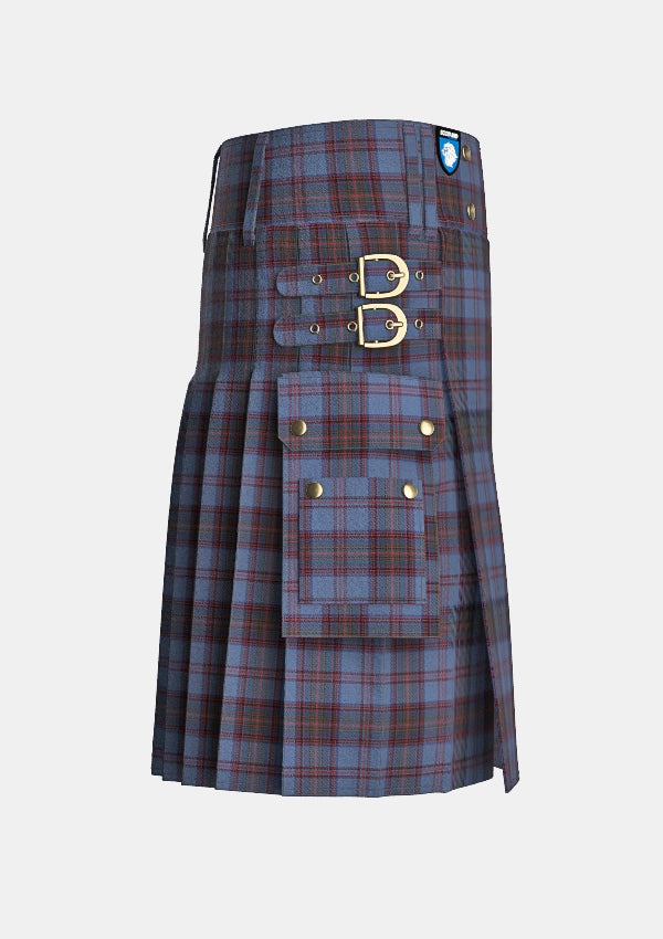 Utility_Taggart_Tartan_10003_kilt_right_image_with_pleated_design_and_adjustable_buckles_for_men