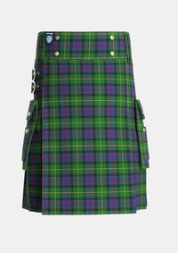 Utility_Tait_1_Tartan_5949_kilt_front_image_with_pleated_design_and_adjustable_buckles_for_men