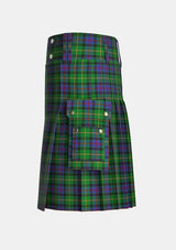 Utility_Tait_tartan_5949_kilt_left_image_with_pleated_design_and_adjustable_buckles_for_men