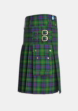 Utility_Tait_tartan_5949_kilt_right_image_with_pleated_design_and_adjustable_buckles_for_men