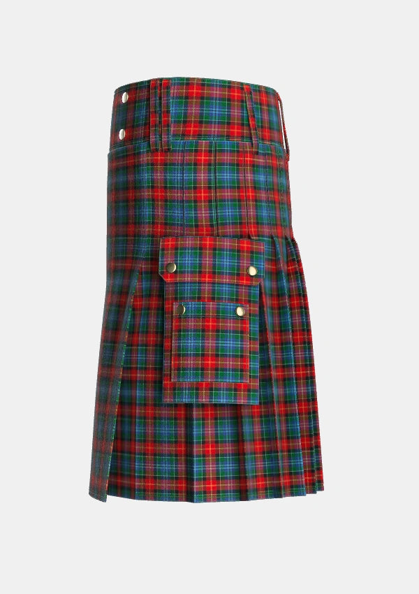 Utility_Teall_of_Teallach_Tartan_1065_kilt_left_image_with_pleated_design_and_adjustable_buckles_for_men