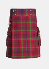 Utility_Telfer_Tartan_10083_kilt_front_image_with_pleated_design_and_adjustable_buckles_for_men