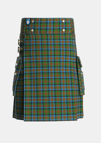 Utility_Tennant_2_Tartan_1653_kilt_front_image_with_pleated_design_and_adjustable_buckles_for_men