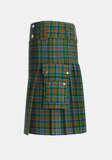Utility_Tennant_2_Tartan_1653_kilt_left_image_with_pleated_design_and_adjustable_buckles_for_men