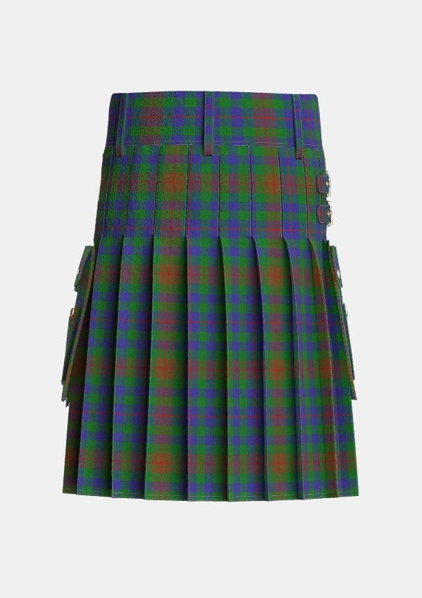 Utility_Tennant_Yules_Tartan_1656_kilt_back_image_with_pleated_design_and_adjustable_buckles_for_men