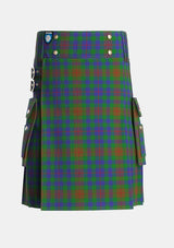 Utility_Tennant_Yules_Tartan_1656_kilt_front_image_with_pleated_design_and_adjustable_buckles_for_men