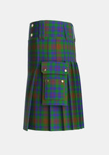 Utility_Tennant_Yules_Tartan_1656_kilt_left_image_with_pleated_design_and_adjustable_buckles_for_men