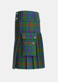 Utility_Tennant_Yules_Tartan_1656_kilt_left_image_with_pleated_design_and_adjustable_buckles_for_men