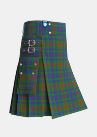 Utility_Tennant_Yules_Tartan_1656_kilt_side_image_with_pleated_design_and_adjustable_buckles_for_men