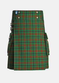 Utility_Tennant_tartan_1110_kilt_front_image_with_pleated_design_and_adjustable_buckles_for_men