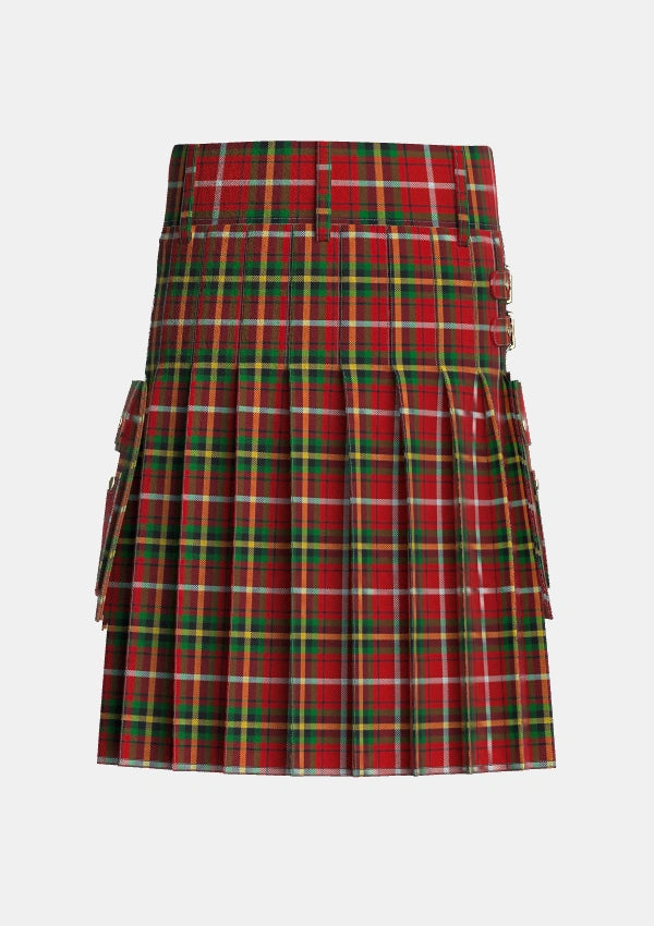 Utility_Thirkill_Dalgliesh_Tartan_6275_kilt_back_image_with_pleated_design_and_adjustable_buckles_for_men